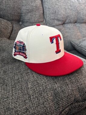 Texas Rangers New Era Fitted Hat 7.5